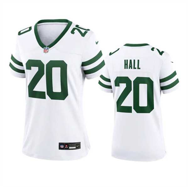 Womens New York Jets #20 Breece Hall White 2024 Stitched Jersey Dzhi